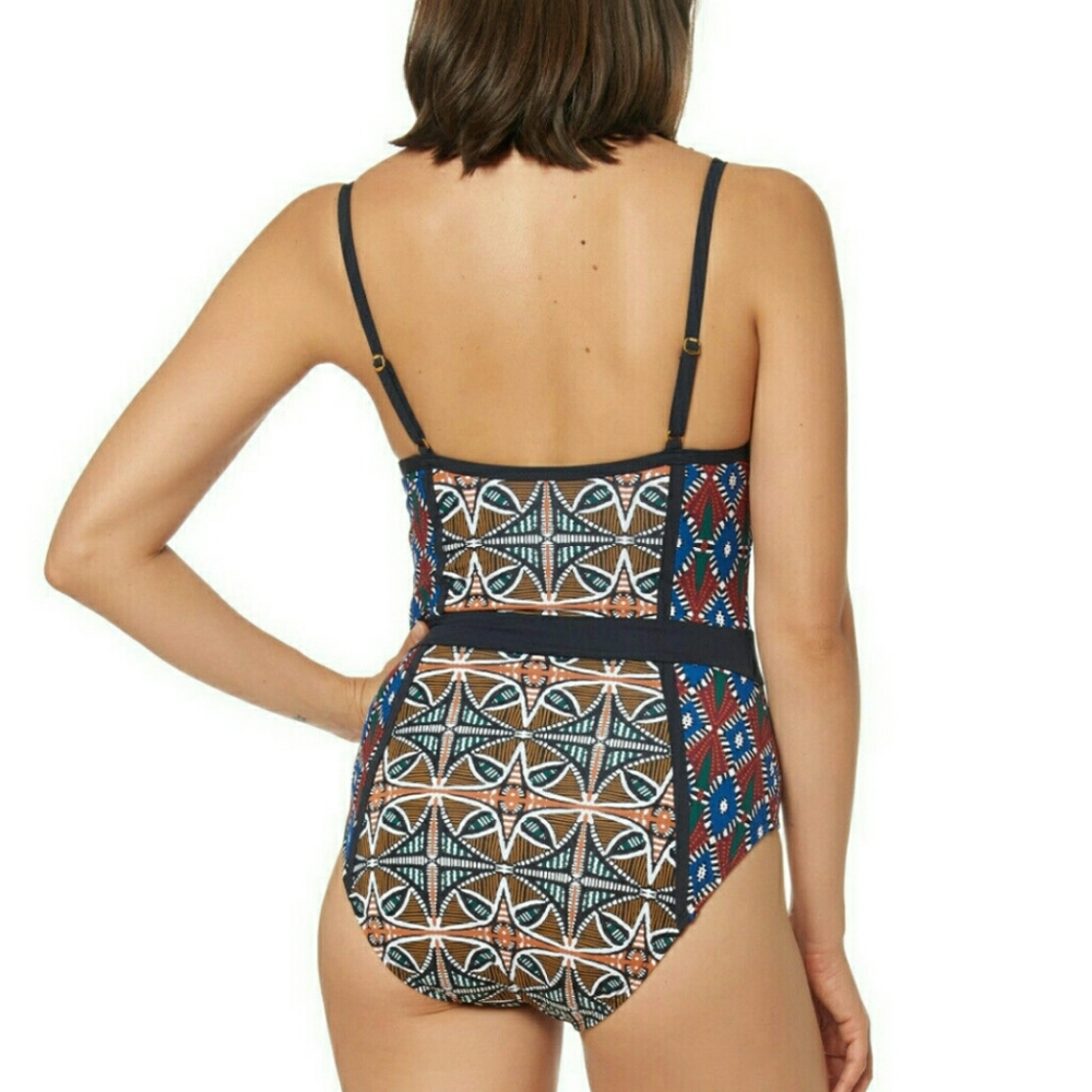 NWT Bleu Rod Beattie Women's Multi Color Print One Piece Swim Suit 4 - Picture 2 of 12